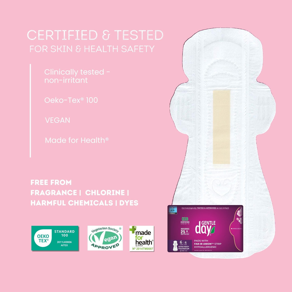 Organic Extra Heavy / Postpartum Pads (6 pcs) I Non-Toxic