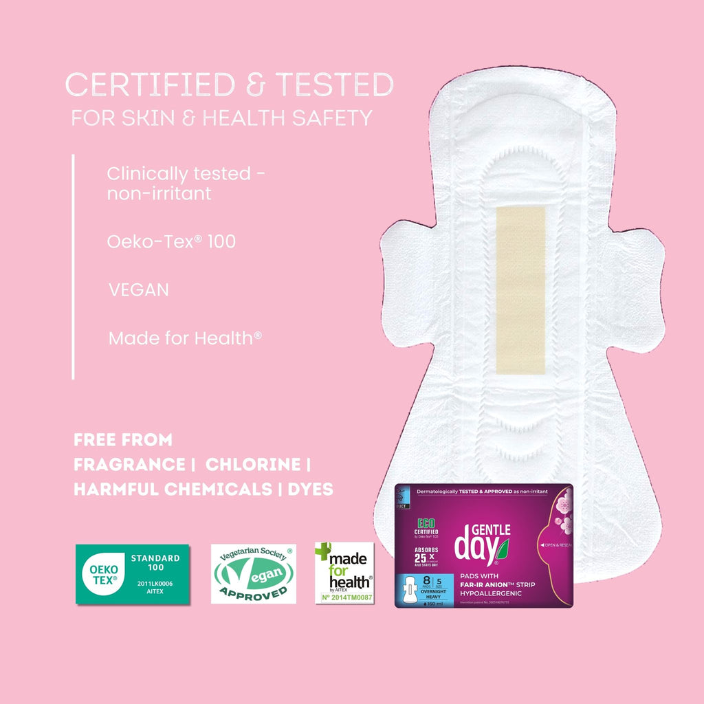 Organic Heavy Flow & Overnight Pads (8 pcs) I Non-Toxic